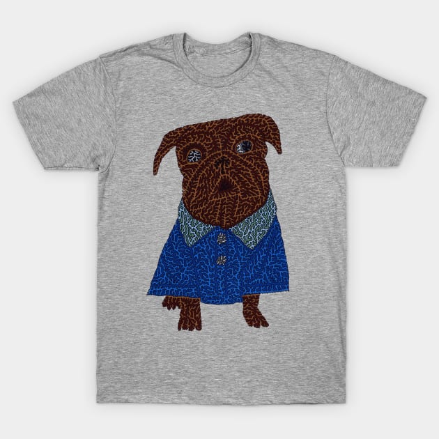 Scrappy Pug T-Shirt by NightserFineArts